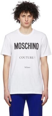 Moschino 'Moschino Couture' Short Sleeve Crewneck Graphic T-Shirt White Men's L